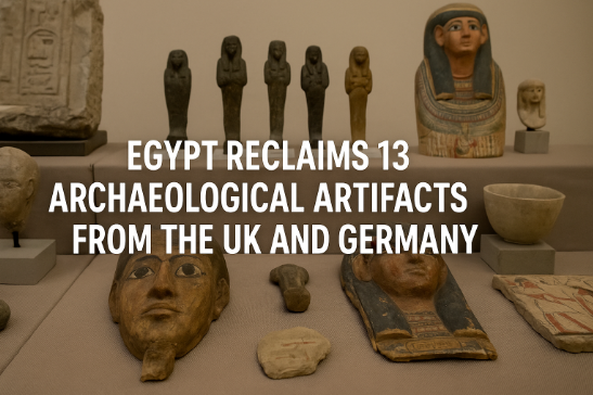 "Egipto Recupera 13 Artefactos Arqueológicos del Reino Unido y Alemania” con Oportunidades Excepcionales para Liderar Proyectos